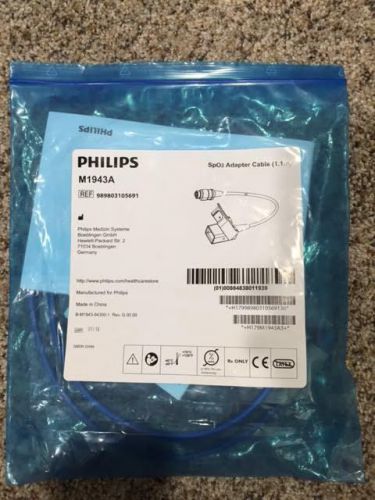 NEW PHILIPS SpO2 Adapter Cable M1943A
