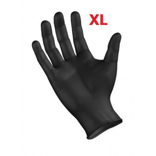 SemperForce Black Nitrile Non-Latex Industrial Medical Exam Gloves - X-Large