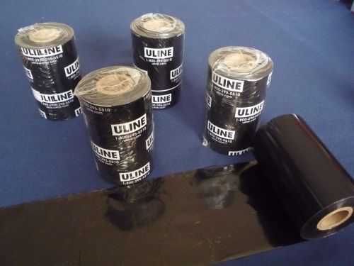 5 Thermal Transfer Ribbons 4.02 Inch X 984 ft, NEW Compatible with Zebra, ULINE