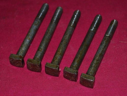 Quantity of 5 5/16 - 18 x 3 inch square head bolts gas engine motor grade 2 for sale