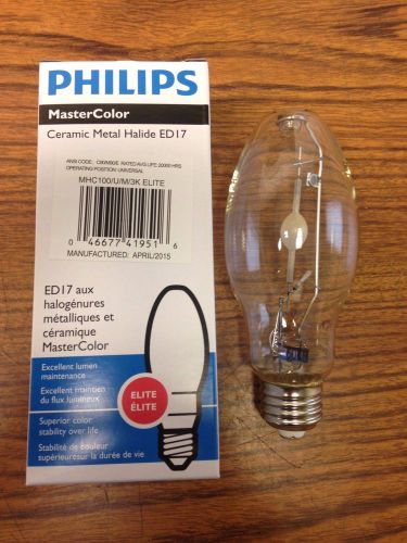 *lot of 12- philips mhc100/u/mp/3k elite metal halide bulb,100 watt new!! for sale