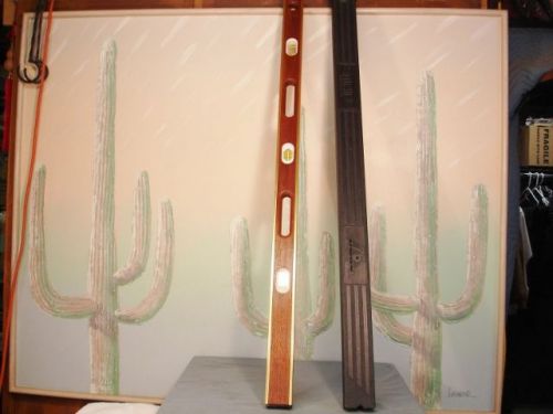4 Foot Mahogany &amp; Brass level with Empire Plastic Case Used