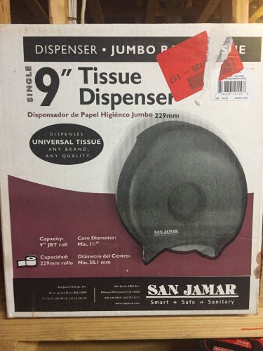 NEW San Jamar R2000TBK Single Jumbo Roll Toilet Tissue Dispenser