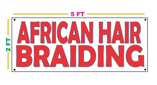AFRICAN HAIR BRAIDING Banner Sign NEW High Quality! XXL beads salon shop