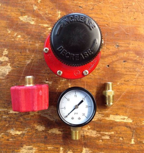Propane hp  adjustable regulator 0-30 psi kit with red qcc fitting for sale