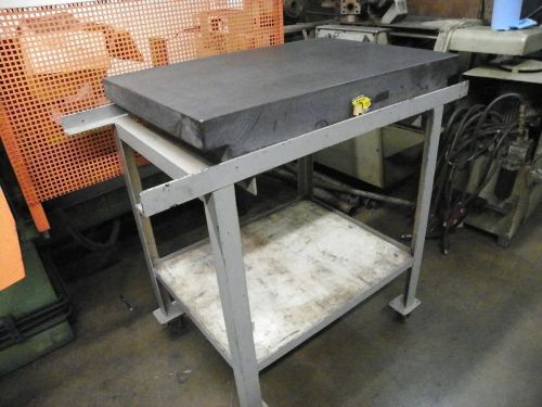 24&#034;x35&#034;x5&#034; Black Granite Surface Plate on Rolling Cart Grade A
