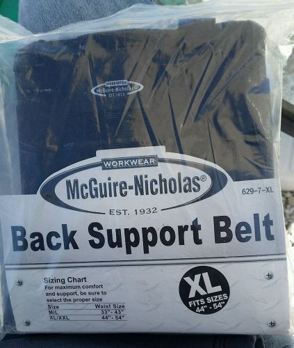 Rooster Group McGuire-Nicholas 629-7-XL Black Back Support Belt w/ suspenders
