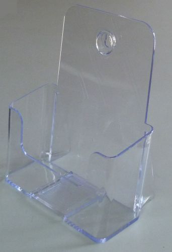 1 tier leaflet holder bi-fold 6&#034; literature holder clear acrylic wall mountable for sale