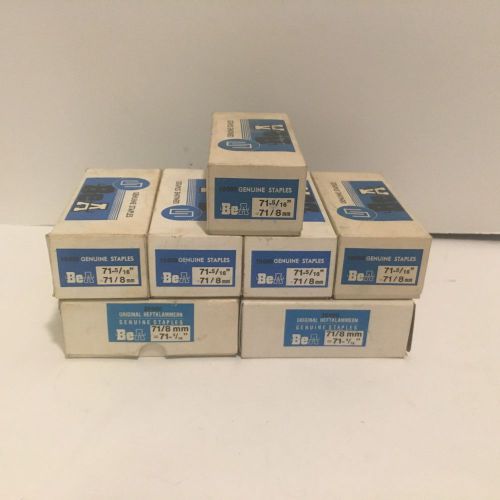 LOT OF 7 BOXES OF BEA UPHOLSTERY STAPLES 71 5/16 71/8 MM 90,000 STAPLES