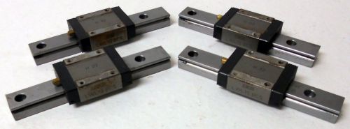 FOUR IKO LWL15-BCS H-S2 LINEAR BEARING SLIDE STAGE BLOCK GUIDE RAIL ASSEMBLY