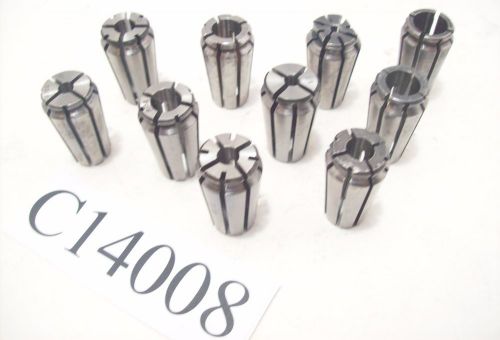 10 PC 3/8&#034; SERIES ACURA FLEX COLLET SET BY 32NDS USED ON KWIK SWITCH 200  C14008