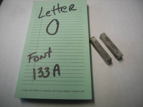 Graphotype class 350 letter O top and bottomDie dog tag Font 133A