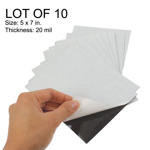 Adhesive Flexible Magnetic Sheets 5 x 7 in 20mil LOT OF 10 #MA5X7-20M-10#