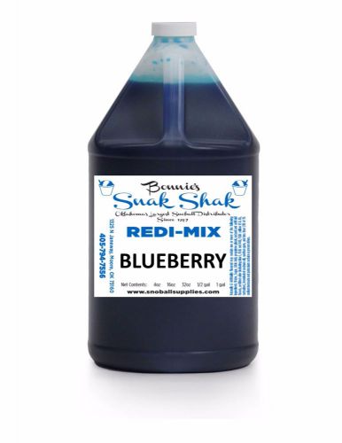 Snow Cone Syrup BlUEBERRY Flavor. 1 GALLON JUG Buy Direct Licensed MFG