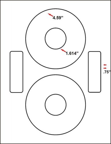 50 BLANK CD / DVD LABELS 25 WHITE SHEETS X 2 PER PAGE = 50 LABELS