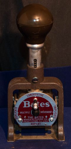Vintage Bates Multiple movement numbering machine stamper