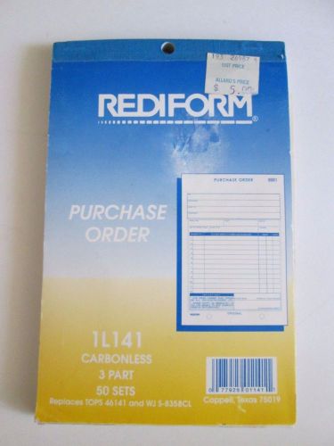 REDIFORM Purchase Order Book - 3 Part Carbonless - 50 Sets - 1L141