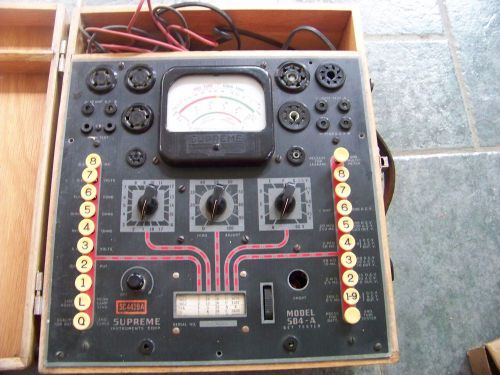 Supreme 504-A Tube Tester For Parts or Repair UNTESTED SOLD AS IS