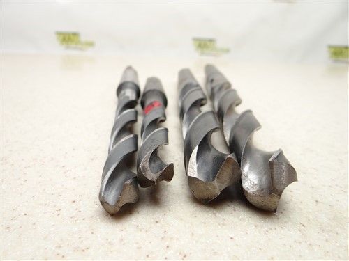 LOT OF 4 HSS 2MT TAPER SHANK DRILLS 31/64&#034; TO 3/4&#034; USA CLE-FORCE