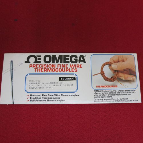 Omega CHAL 002 Precision Fine BARE Insulation Wire Thermocouple 12&#034;