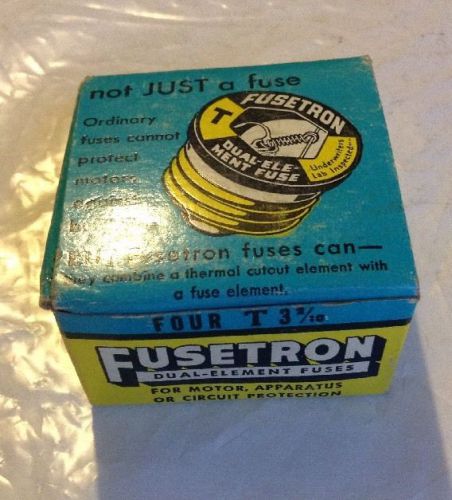 Fusetron Dual-Element Fuses T 3 2/10 Lot Of 4  FREE SHIPPING