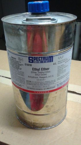 SPECTRUM E1010-4LTMT, Ethyl Ether, Anhydrous, Reagent, ACS, 4L - FREE SHIPPING