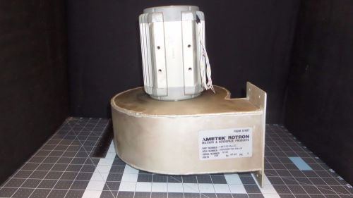 Ametek rotron blower housing &amp; motor  1487-02 rev. c 3300rpm 208v 4.7a 3ph (3781 for sale