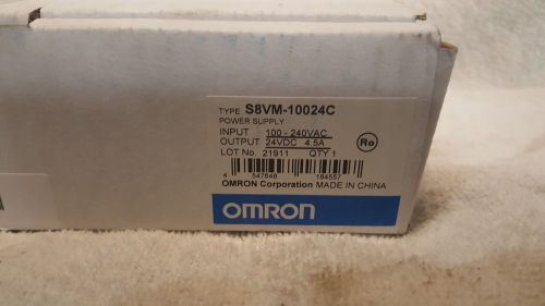 NEW OMRON S8VM-10024C Covered type Power Supplier 24V 4,5A