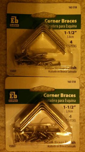 2 Pack of 4pcs. Everbilt Corner Braces 1-1/2&#034;