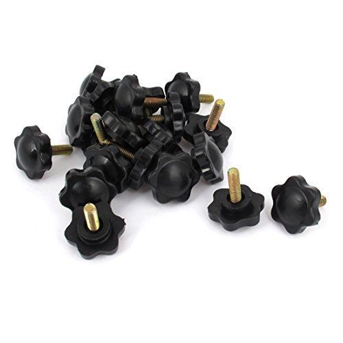 Uxcell 20pcs star hardware clamping knob m5 x 16mm x 25mm black for sale