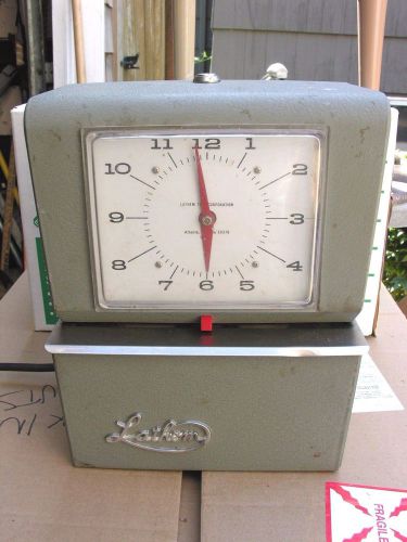 Vintage LATHEM INDUSTRIAL TIME CLOCK RECORDER  ~ Model #4001 ~ NO Key