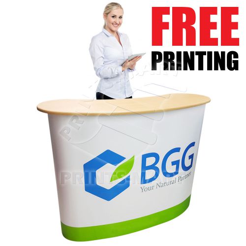 Promotional Pop Up Counter Portable Kiosk Pop Up Banner Stand Free Print &amp; Ship