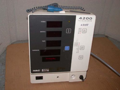IVAC 4200 Vital Check Sign Patient Monitor Free S&amp;H