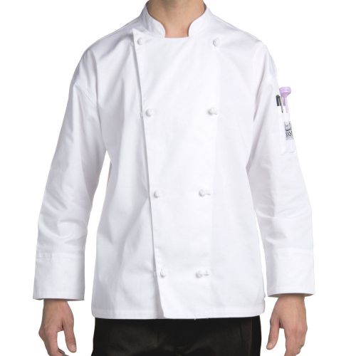 Chef revival j003 poly cotton knife &amp; steel long slv chef jacket, small, white for sale