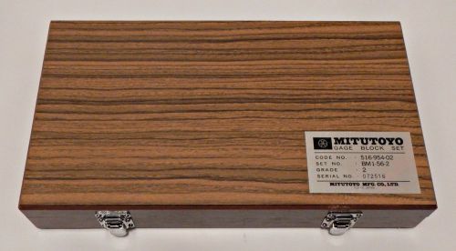 Metric rectangular gage block set # 516-954-02 (56pcs 0.5 mm to 100 mm) for sale