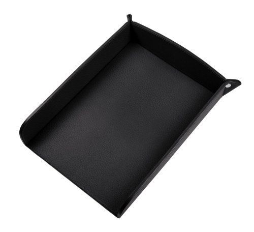 Lucrin USA Inc. A5 Paper Leather Holder, Granulated Cow, Black