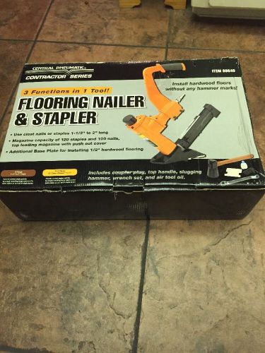 Central Pneumatic Contractor Series Floor Nailer Stapler (3-in-1) Brand New