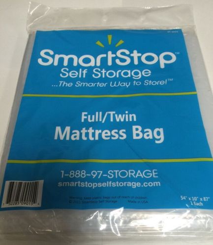 New Made In USA Self Storage Full Twin Mattress Clear Plastic Bag 54&#034; X 10&#034; X 87