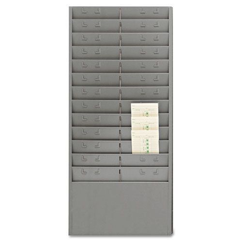 Steel time card rack with adjustable dividers, 6&#034; pockets for sale