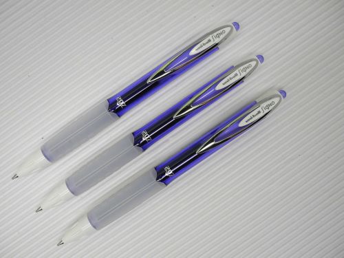 (12 Pens) Uni-Ball Signo  UMN-207F 0.7mm Fine gel ink roller ball pen Violet ink