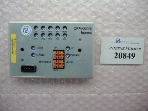 Proportional valve amplifier CPPV 200/S Bachmann Electronic No. 7621/00, spares