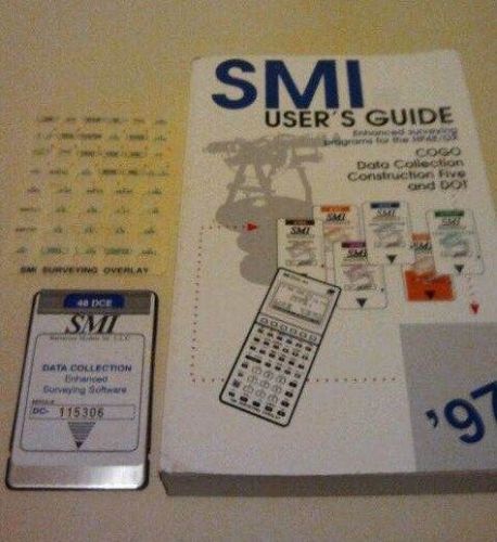 SMI Data Collection Card w/ Manual Overlay for HP 48GX Calculator
