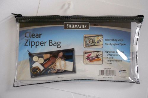Steelmaster heavy duty clear zipper bag m120132 for sale
