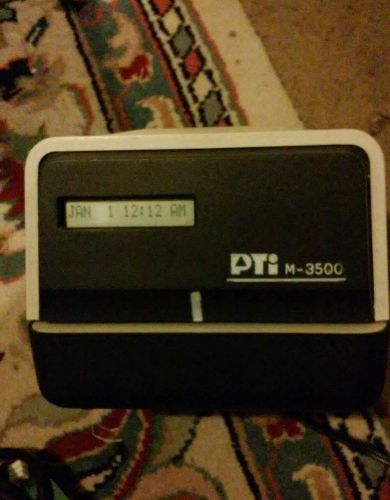 Pti pyramid technologies time stamp recorder employee clock time in &amp; out m-3500 for sale