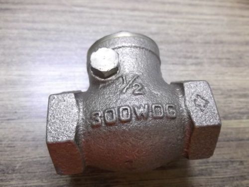 1/2&#034; 300 wog brass swing check flapper valve for sale