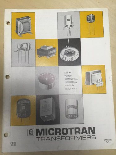 1974 Microtran Transformers Catalog ~ Audio Power Military Industrial Aerospace