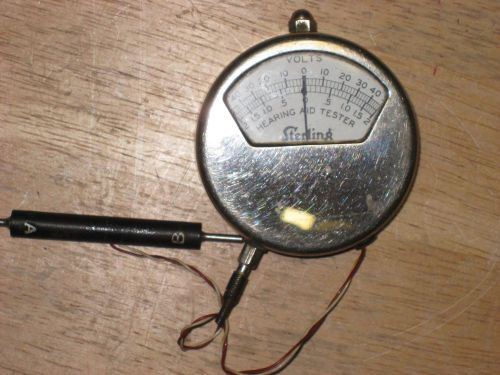 Vintage Sterling Hearing Aid Tester Volt Meter
