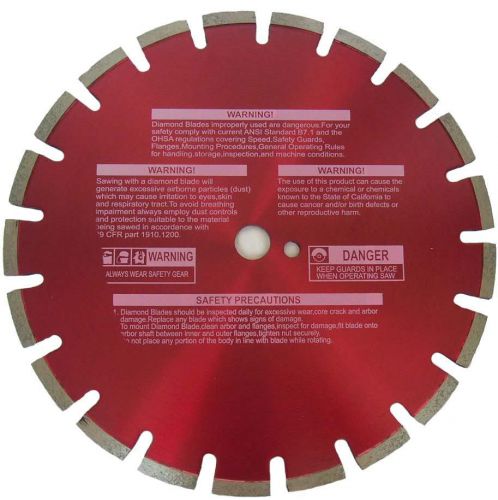 14&#034; x .375 diamond blade 4 loop cutting &amp; traffic lines for sale