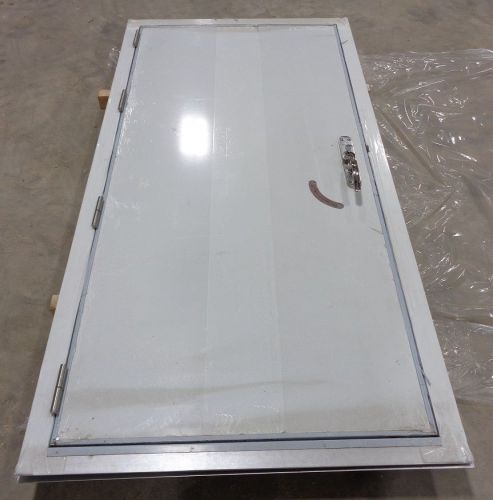 36&#034;x 80&#034; Aluminum Exterior Weathertight RH Door with Window (Unpainted)