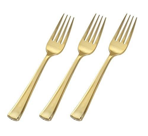 Stock Your Home Gold Disposable Forks 25/pk